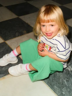 Next Vert arc-en-ciel - Ensemble haut à manches courtes et pantalon barillet (3mois-7ans) Clearance