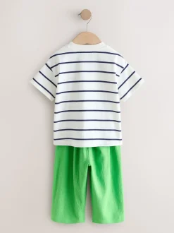 Next Vert arc-en-ciel - Ensemble haut à manches courtes et pantalon barillet (3mois-7ans) Clearance