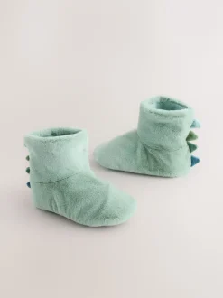Next Vert avec dinosaure - Chaussettes chaussons souples Online