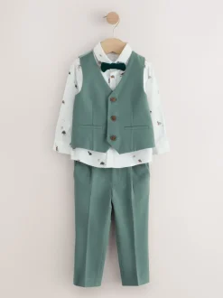 Next Vert avec dinosaure - Ensemble Gilet, Chemises, Pantalons et nœud papillon (3mois à9ans) Online