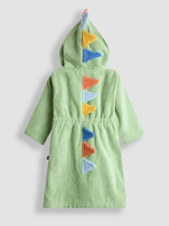 Jojo Maman Bébé Vert avec dinosaure - Peignoir de bain en tissu éponge Discount