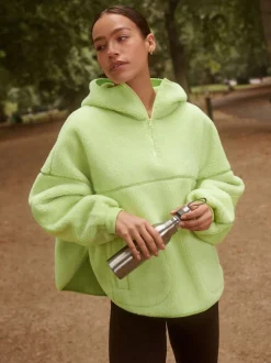 Next Vert citron - Veste Active Borg à capuche Online