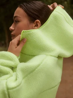 Next Vert citron - Veste Active Borg à capuche Online