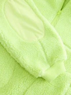 Next Vert citron - Veste Active Borg à capuche Online