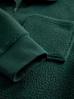 Next vert foncé - Zippé sur toute la longueur - Polaire en peau de mouton Discount