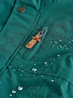 Next - Parka imperméable doublée de borg (3mois-7ans) Vert forêt Clearance