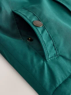 Next - Parka imperméable doublée de borg (3mois-7ans) Vert forêt Clearance