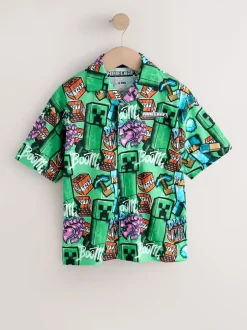 Next Vert imprimé sur l’ensemble - Chemise Minecraft en jersey à manches courtes (3-16ans) Sale