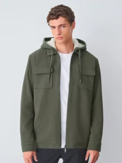 Next Vert kaki - Borg Veste-chemise doublée en polaire Online