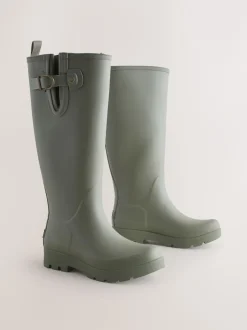 Next Vert kaki - Bottes de pluie hauteur genou doublées de fausse fourrure haut de gamme New