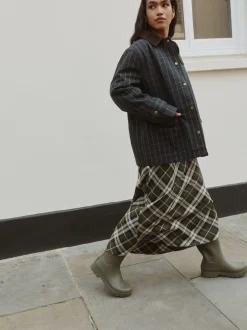 Next Vert kaki - Bottes de pluie hauteur genou doublées de fausse fourrure haut de gamme New