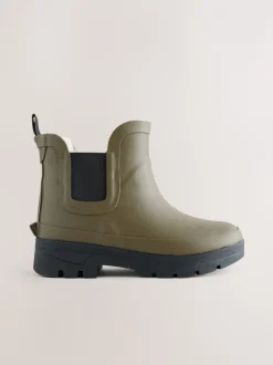 Next Vert kaki - Bottines en caoutchouc avec doublure chaude Best