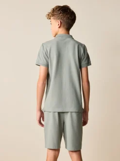 Next Vert kaki - Ensemble polo à manches courtes et short (3-16ans) Online