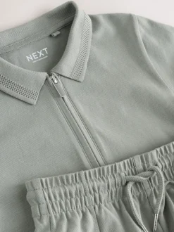 Next Vert kaki - Ensemble polo à manches courtes et short (3-16ans) Online