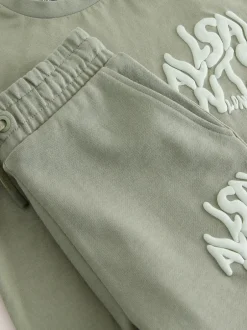 smALLSAINTS Vert kaki - Ensemble t-shirt et short en molleton Orlando Hot