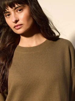 Next Vert kaki - Jupe en dentelle pull 2en -1 douce Best