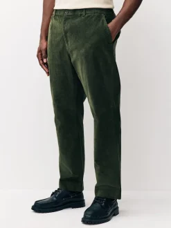Next Vert kaki - Pantalon à taille élastiquée en coton riche en coton coupe régulière Hot