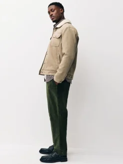 Next Vert kaki - Pantalon à taille élastiquée en coton riche en coton coupe régulière Hot