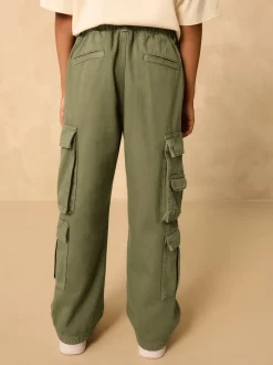 Next Vert kaki - Pantalon cargo en coton tissé en sergé (3-16ans) Hot