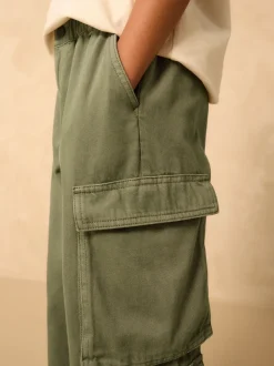 Next Vert kaki - Pantalon cargo en coton tissé en sergé (3-16ans) Hot