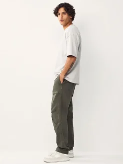 Next Vert kaki - Pantalons Authentiques riches en Coton Extensible Online