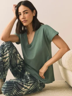 Next Vert kaki - Pyjama à manches courtes Hot