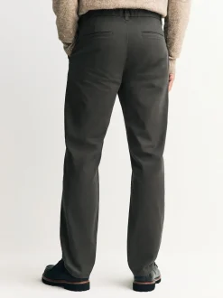 Next - Slim Fit (Slim Fit) - Pantalon chino stretch Vert kaki Discount