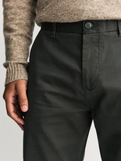 Next - Slim Fit (Slim Fit) - Pantalon chino stretch Vert kaki Discount