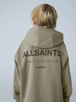 smALLSAINTS - Oversized Underground Pullover Sweat-shirt à capuche Vert kaki Best