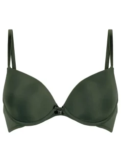 Hunkemoller - Soutien-gorge Hunkemöller rembourré à armatures plongeantes Vert kaki Sale