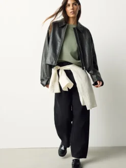 Next - T-shirt Manche courte Col ras du cou lourd Vert kaki Best