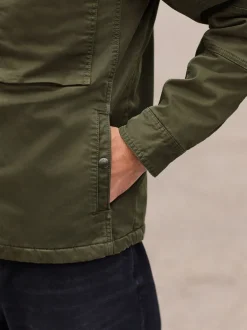 Next Vert kaki - Veste zippée doublée de peau de mouton Online