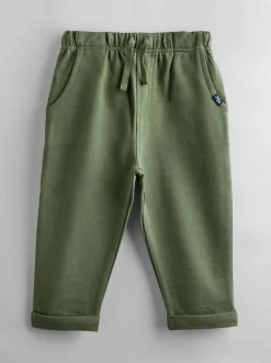 Jojo Maman Bébé Vert kaki rayé et kaki - Lot de 2pantalons de jogging à rayures et unis Discount