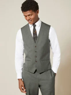 Next Vert marron - Gilet extensible Motionflex à coupe régulière New