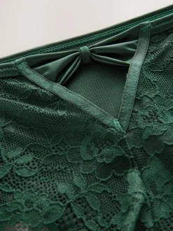 Next Vert émeraude - Culotte en dentelle à dos nœud Sale