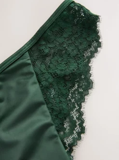 Next Vert émeraude - Culotte en dentelle à dos nœud Sale