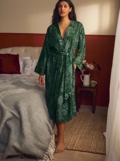 Laura Ashley - Peignoir Josette Vert émeraude Hot