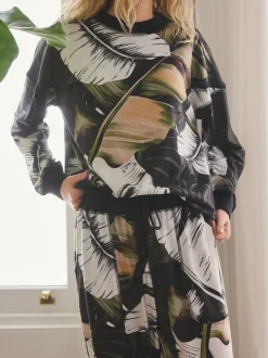 Next Vert motif feuilles - Pyjama confortable à manches longues Online