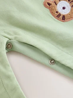 Next Vert motif safari Animal - Ensemble salopette et body en sergé pour bébé (0mths-2yrs) Outlet