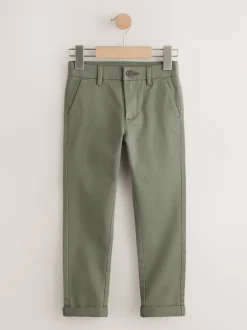 Next - Pantalon chino extensible (3-17ans) Vert olive Clearance