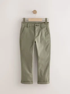 Next - Pantalon chino extensible (3-17ans) Vert olive Clearance