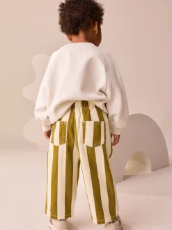 Next Vert olive - Pantalons à rayures (3mois-7ans) Sale