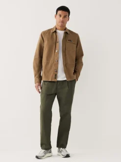 Next Vert olive - Pantalons chinos extensibles plissés simples Clearance