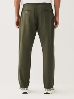 Next Vert olive - Pantalons chinos extensibles plissés simples Clearance