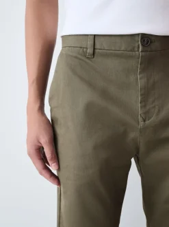 Next - Slim Fit (Slim Fit) - Pantalon chino stretch Vert olive Online