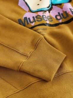 Next Vert olive - Sweat-shirt à col rond à manches longues en coton riche en fruits Sale