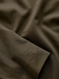 Next - T-shirt à manches longues de cou d'équipage Vert olive Sale