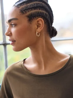 Next - T-shirt à manches longues de cou d'équipage Vert olive Sale