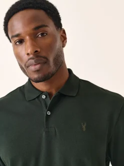 Next - Slim Fit (Slim Fit) - Polo Manches courtes Pique Vert olive riche