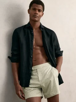 Reiss Vert pistache - Short Caprio imprimé géométrique de bain Online